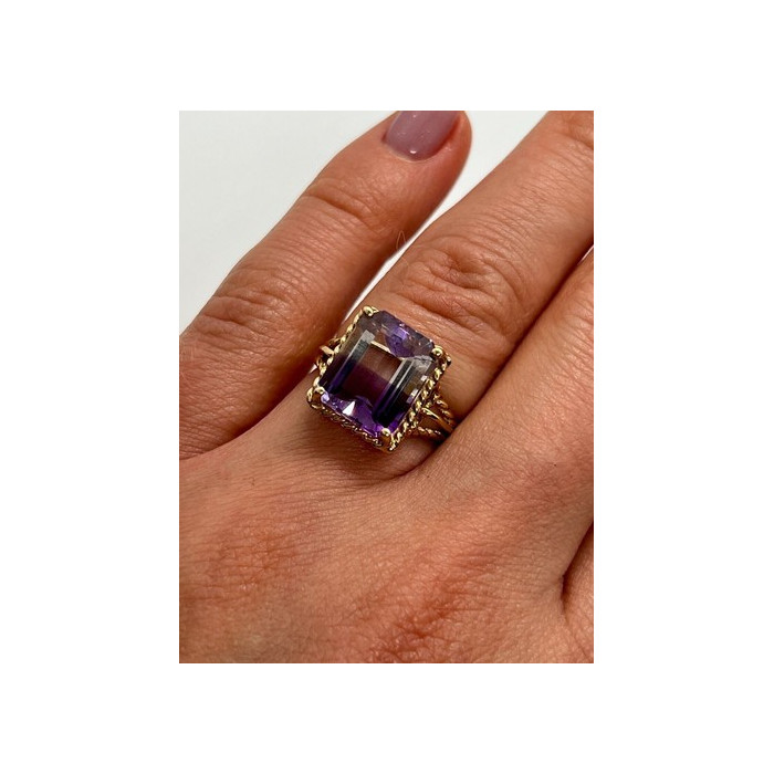 10K YELLOW GOLD AMETRINE  RING  SIZE 5.5