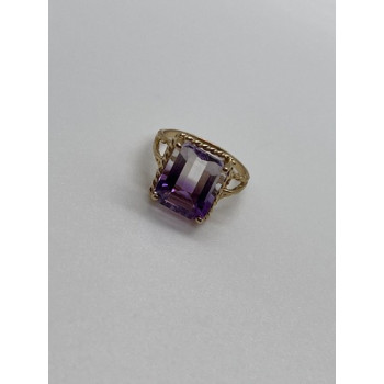 10K YELLOW GOLD AMETRINE  RING  SIZE 5.5