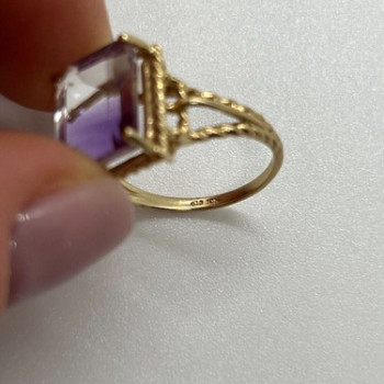 10K Yellow Gold  Ametrine Ring Size 5.5