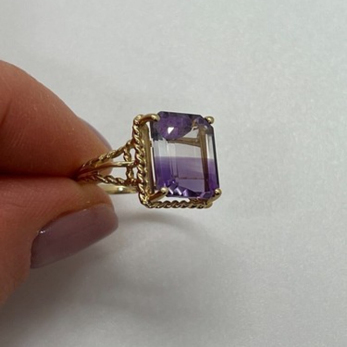 10K Yellow Gold  Ametrine Ring Size 5.5