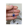 925 STERLING SILVER BLUE & WHITE SAPPHIRES CHAIN WITH PENDANT