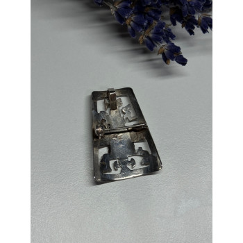 925 Sterling Silver Brooch Length 34 Mm