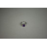 925 Sterling Silver Amethyst & Colorless Topaz Ring Size 6.5