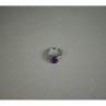 925 Sterling Silver Amethyst & Colorless Topaz Ring Size 6.5
