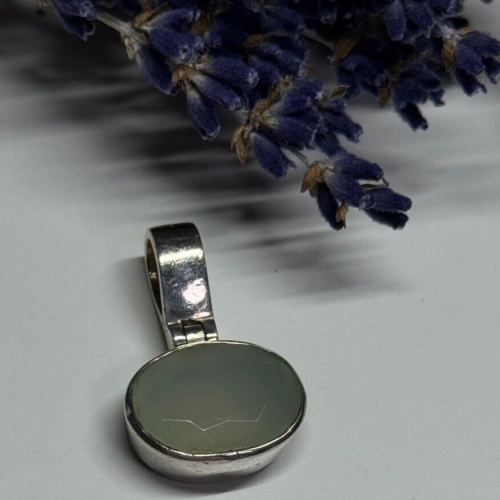 925 Sterling Silver Nephrite Pendant