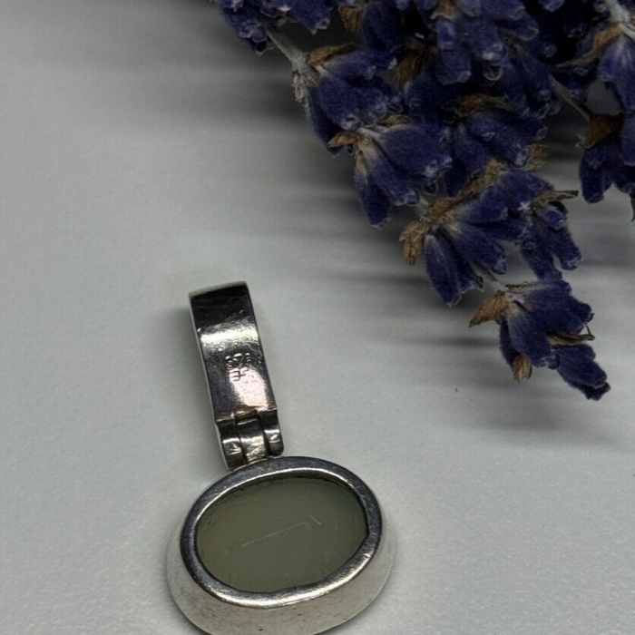 925 Sterling Silver Nephrite Pendant