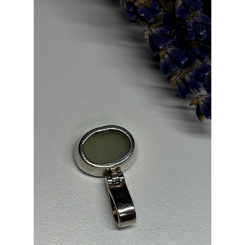 925 Sterling Silver Nephrite Pendant