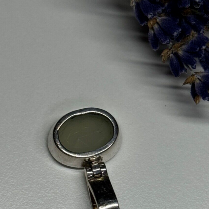 925 Sterling Silver Nephrite Pendant