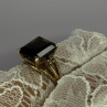 10K Yellow Gold Brown Tourmaline & Diamonds Ring Size 6