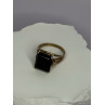 10K YELLOW GOLD BROWN TOURMALINE & DIAMONDS RING SIZE 6