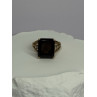 10K YELLOW GOLD BROWN TOURMALINE & DIAMONDS RING SIZE 6