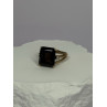 10K YELLOW GOLD BROWN TOURMALINE & DIAMONDS RING SIZE 6