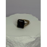 10K YELLOW GOLD BROWN TOURMALINE & DIAMONDS RING SIZE 6
