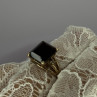 10K Yellow Gold Brown Tourmaline & Diamonds Ring Size 6
