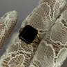 10K Yellow Gold Brown Tourmaline & Diamonds Ring Size 6