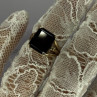 10K Yellow Gold Brown Tourmaline & Diamonds Ring Size 6