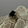 10K Yellow Gold Brown Tourmaline & Diamonds Ring Size 6