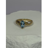 10K YELLOW GOLD BLUE TOPAZ RING SIZE 6.8