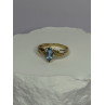 10K YELLOW GOLD BLUE TOPAZ RING SIZE 6.8