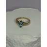 10K YELLOW GOLD BLUE TOPAZ RING SIZE 6.8