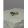 10K YELLOW GOLD BLUE TOPAZ RING SIZE 6.8