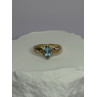 10K YELLOW GOLD BLUE TOPAZ RING SIZE 6.8