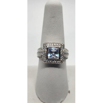 925 Sterling Silver CZ Ring Size 8