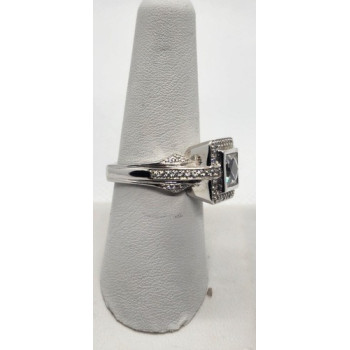 925 Sterling Silver CZ Ring Size 8