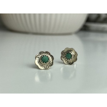 925 Sterling Silver Malachite Stud Earrings