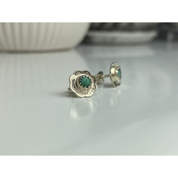 925 Sterling Silver Malachite Stud Earrings