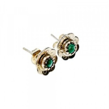 925 Sterling Silver Malachite Stud Earrings