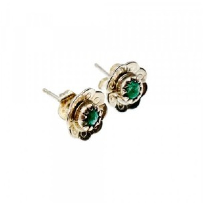 925 Sterling Silver Malachite Stud Earrings