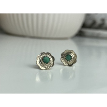 925 Sterling Silver Malachite Stud Earrings