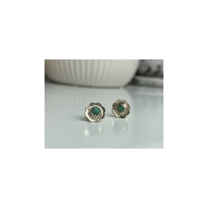 925 Sterling Silver Malachite Stud Earrings
