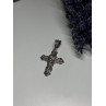925 Sterling Silver CZ Cross Length 48 Mm