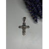 925 Sterling Silver CZ Cross Length 48 Mm