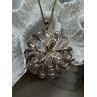 925 Sterling Silver Gold Plated Wild Flower Necklace