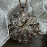 925 Sterling Silver Gold Plated Wild Flower Necklace