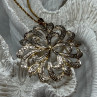 925 Sterling Silver Gold Plated Wild Flower Necklace