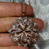 925 Sterling Silver Gold Plated Wild Flower Necklace