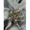 925 Sterling Silver Flower Brooch Length 1.8 Inch
