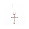 10K WHITE GOLD DIAMONDS CHAIN WITH CROSS