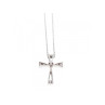 10K WHITE GOLD DIAMONDS CHAIN WITH CROSS