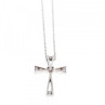 10K White Gold Diamonds Chain With Cross