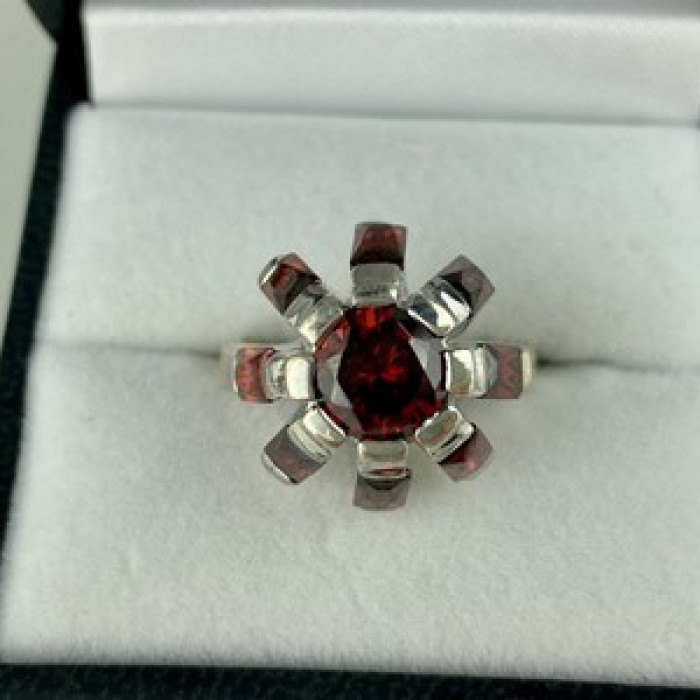 925 Sterling Silver Spessartine 