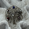 925 Sterling Silver Spinel Brooch Length 1.5 Inch