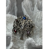 925 Sterling Silver Spinel Brooch Length 1.5 Inch