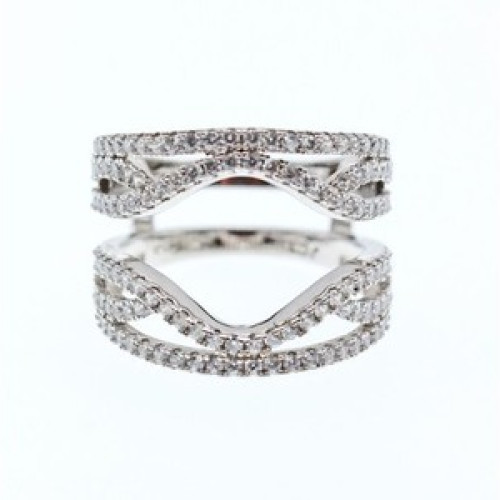 925 Sterling Silver CZ Ring Size 6.5