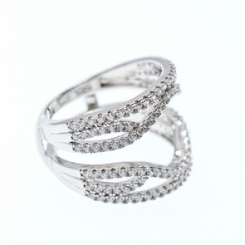 925 Sterling Silver CZ Ring Size 6.5