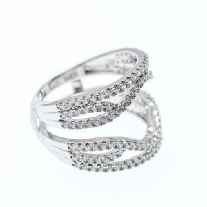 925 Sterling Silver CZ Ring Size 6.5